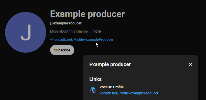 Artist verification example - YouTube